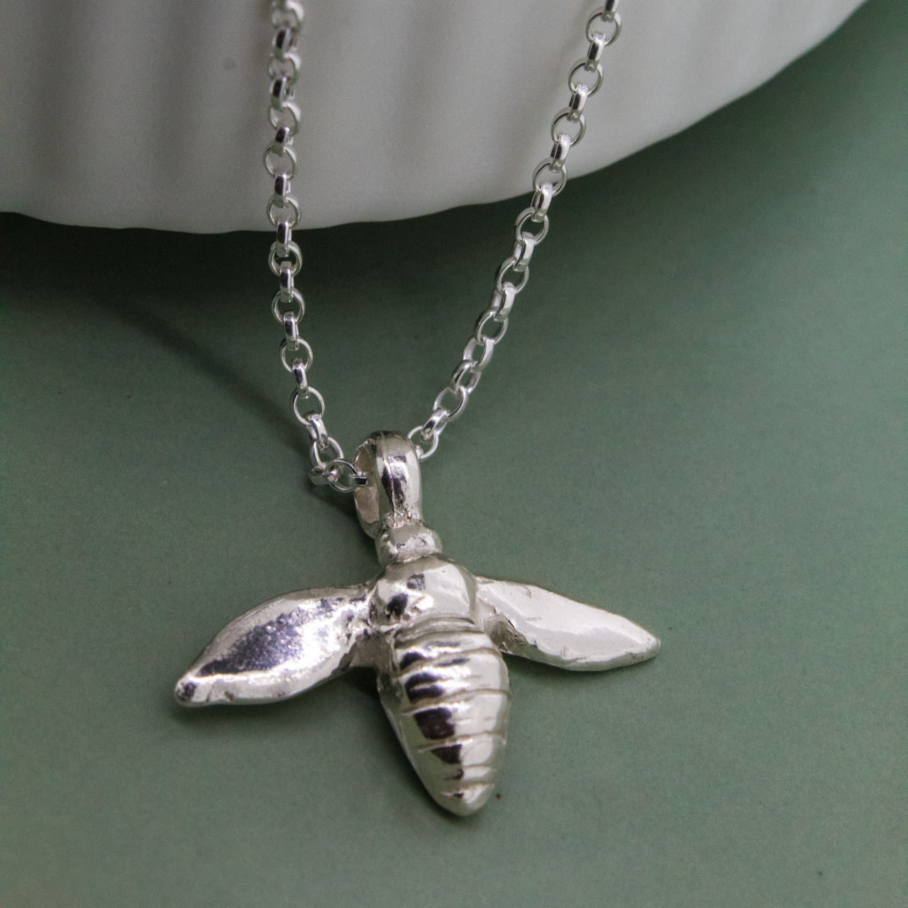 Honey Bee Sterling Silver Necklace