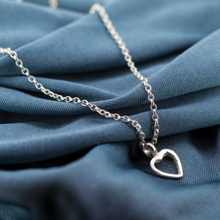 Open Heart Sterling Silver Necklace