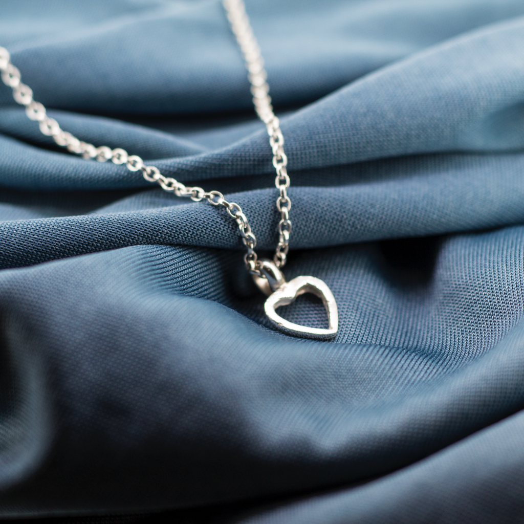 Open Heart Sterling Silver Necklace