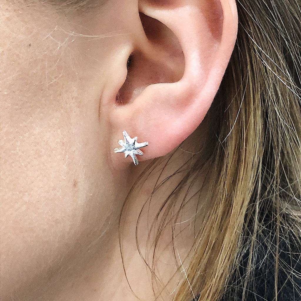 North Star Sterling Silver Studs