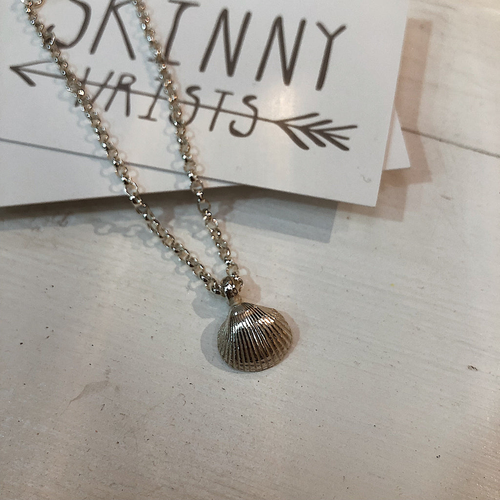 Recycled Silver Shell Chain Bracelet