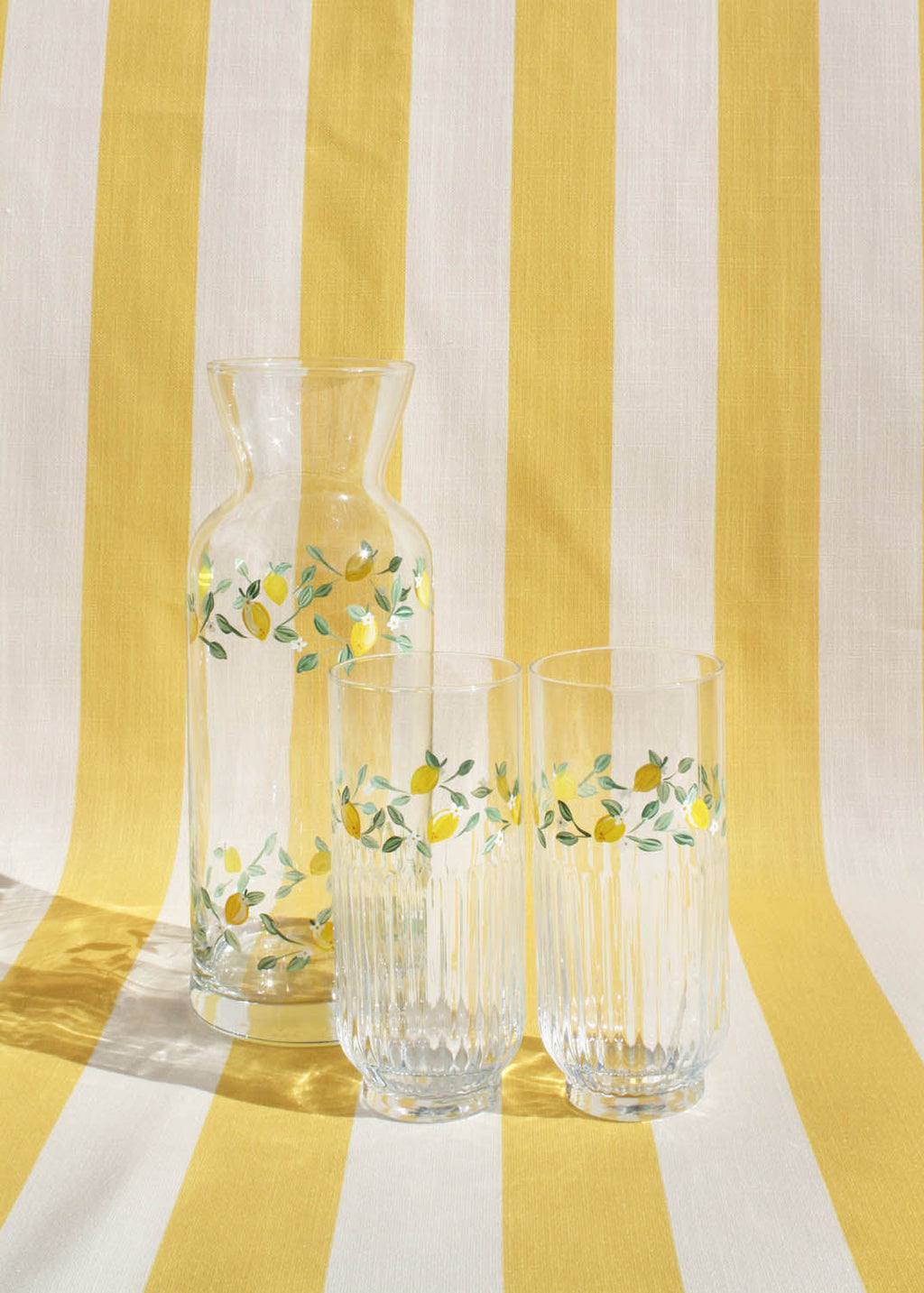 Limoncello Glass Carafe Hand Painted