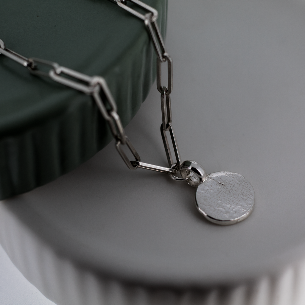 New Moon Trace Chain Bracelet in Recycled Sterling Silver