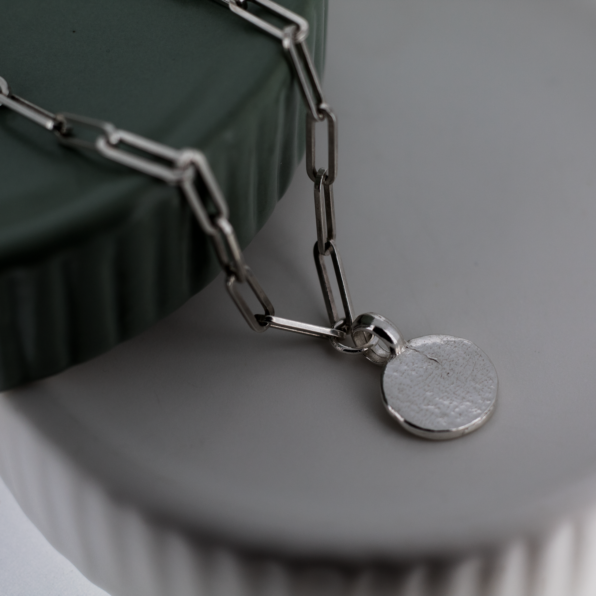 New Moon Trace Chain Bracelet in Recycled Sterling Silver