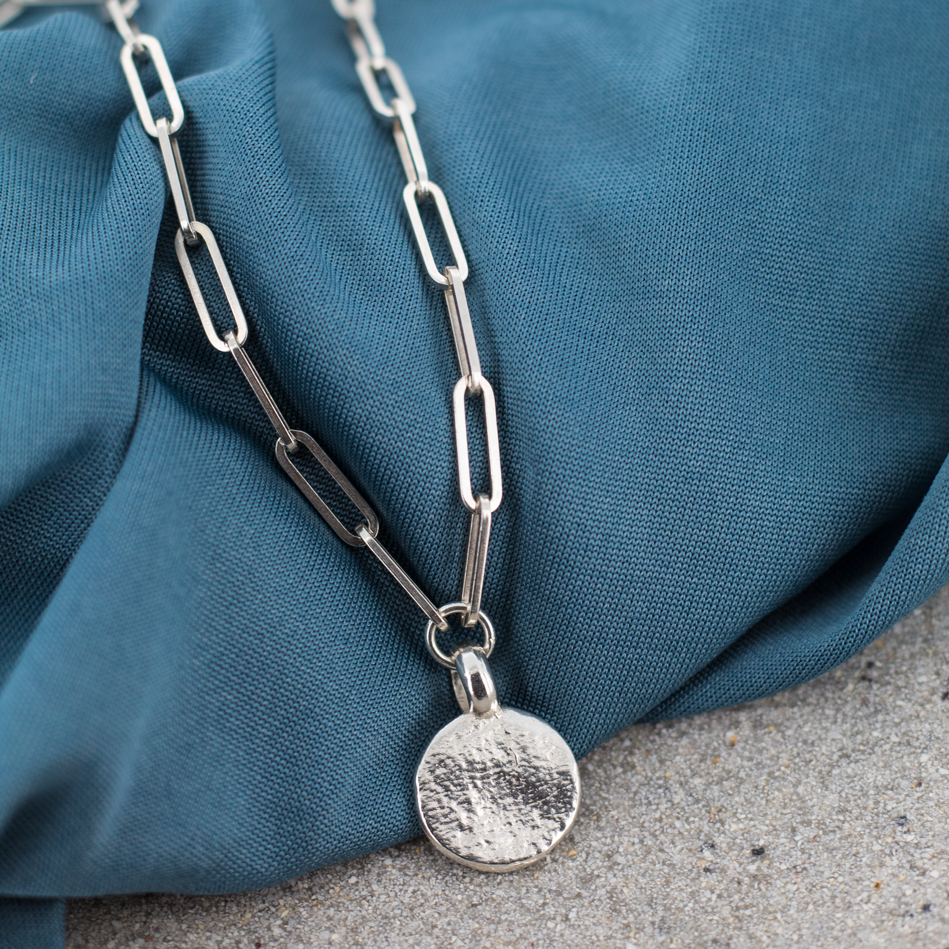 New Moon Trace Chain Necklace in Sterling Silver