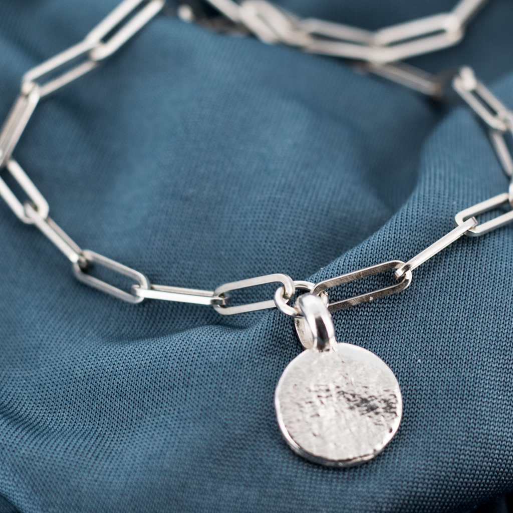 New Moon Trace Chain Bracelet in Recycled Sterling Silver