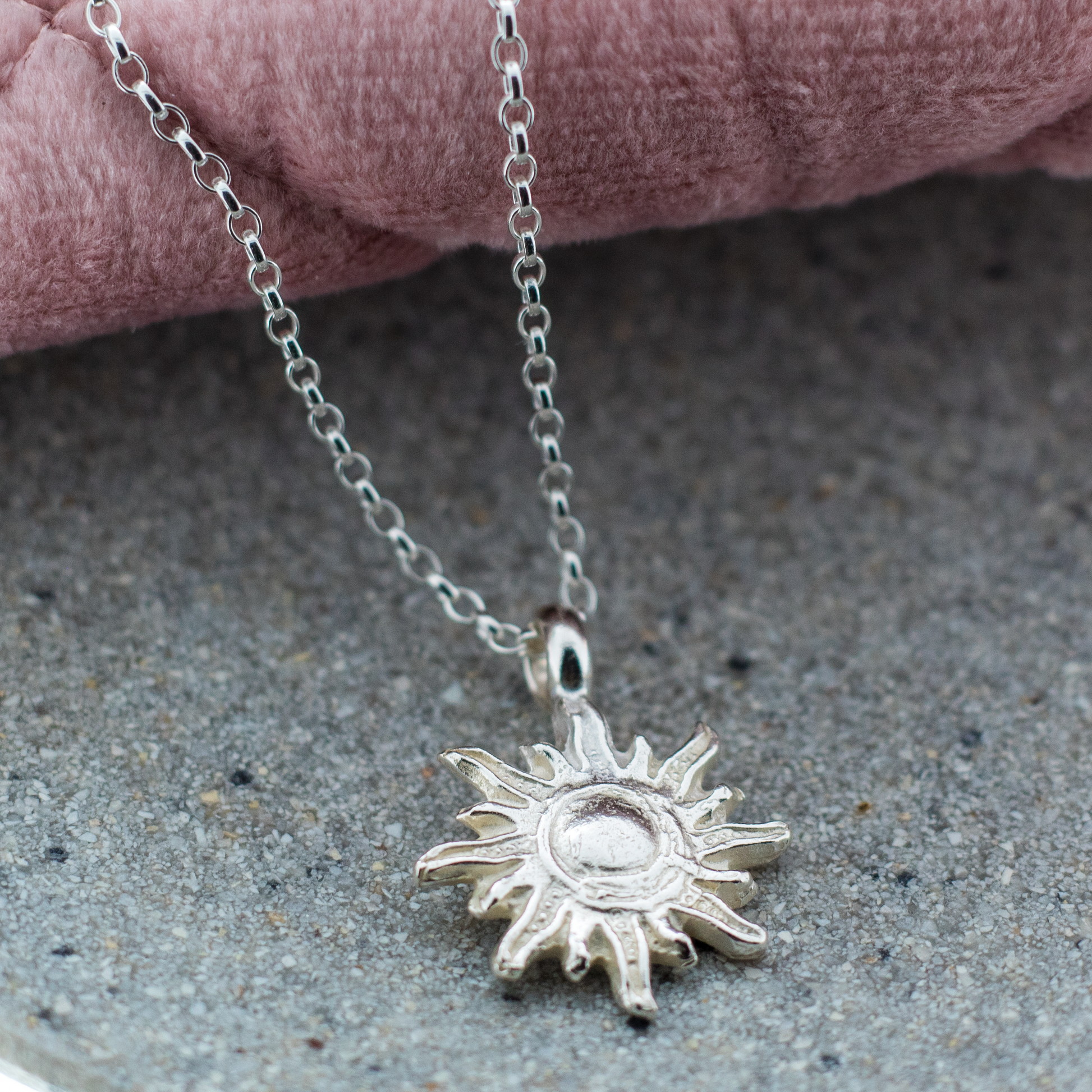 Sun of Hope Sterling Silver Charm Necklace