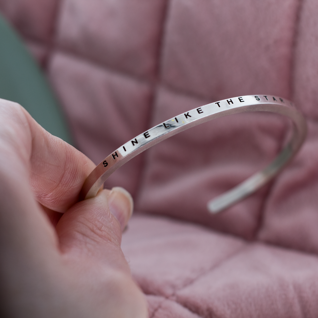 Luxury Skinny Cuff Personalised Sterling Silver