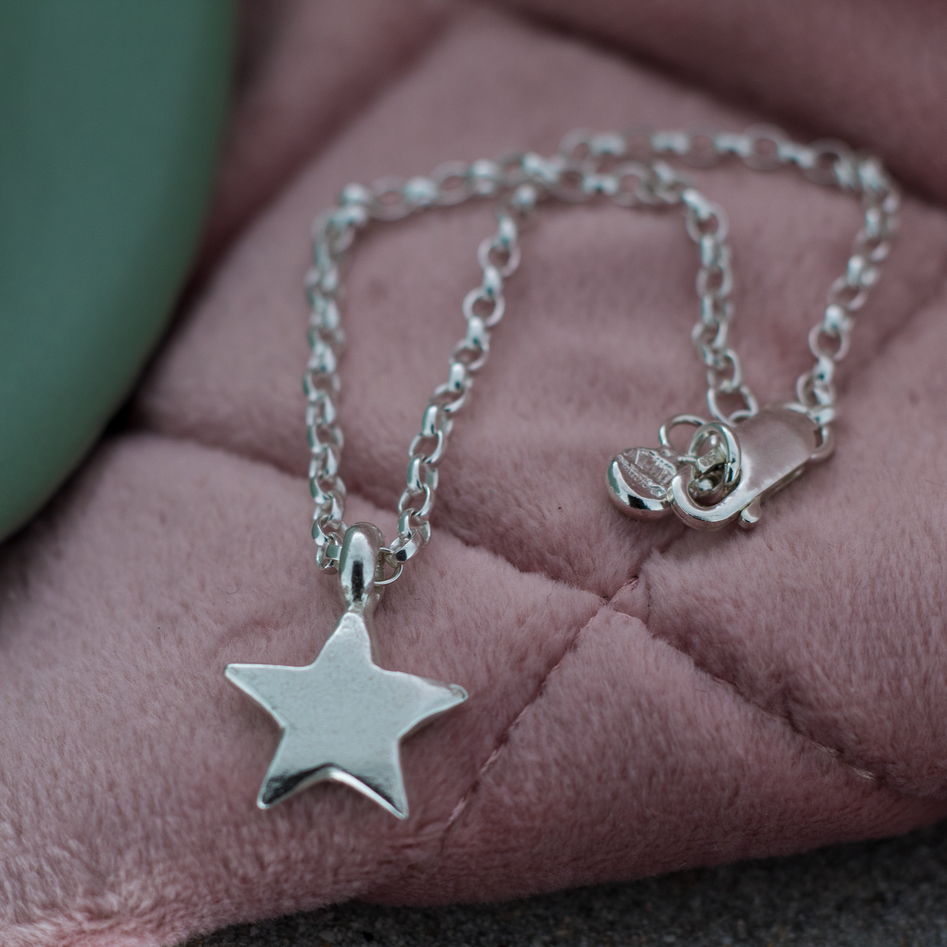 Star Charm Chain Bracelet in Sterling Silver
