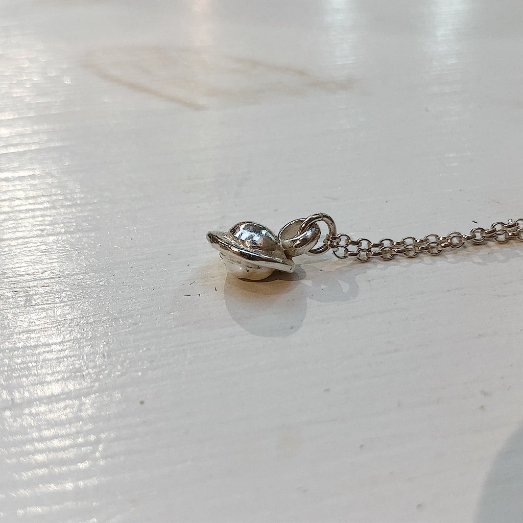 North Star with Two Saturn Charm Necklace