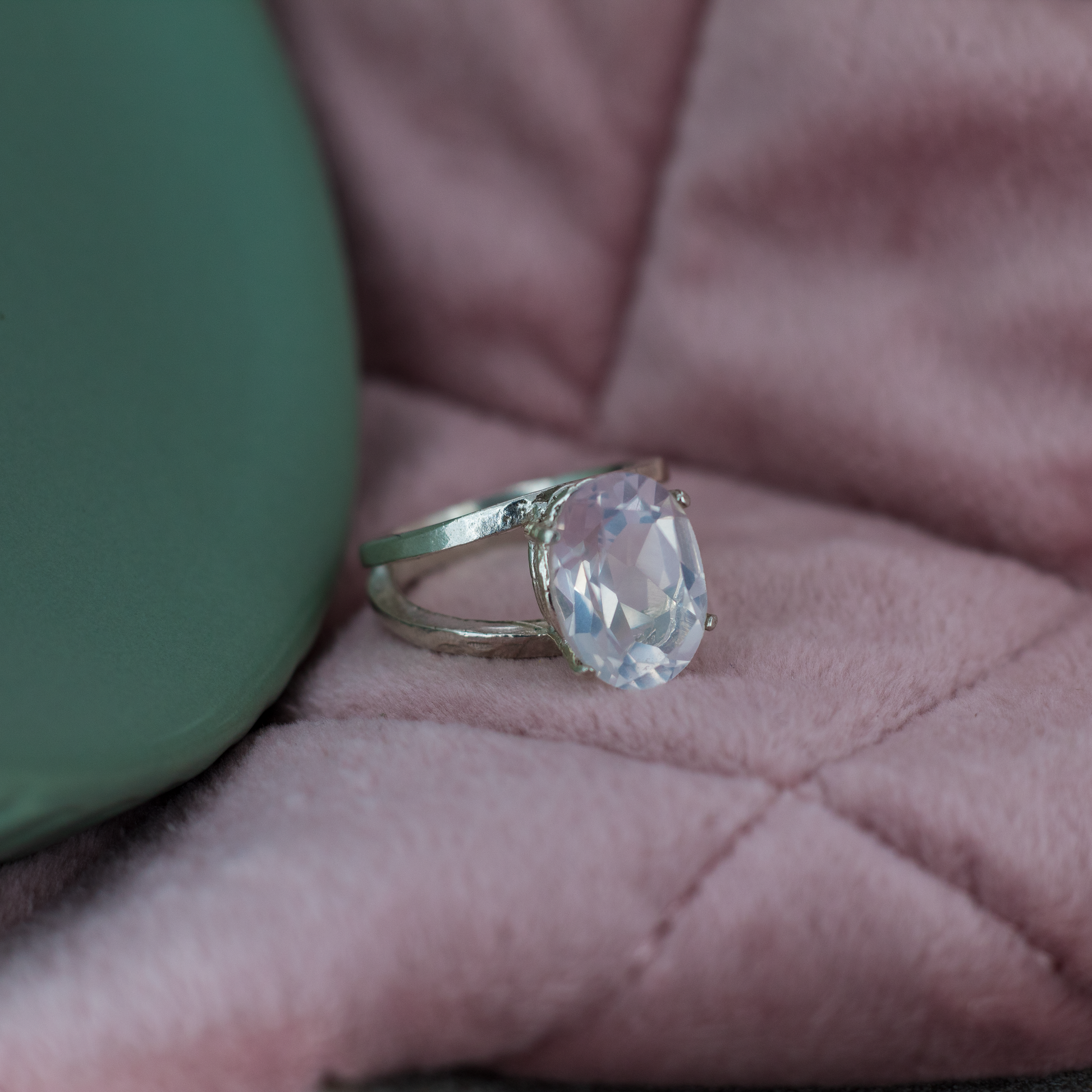 Maxi Double Empire Ring Rose Quartz