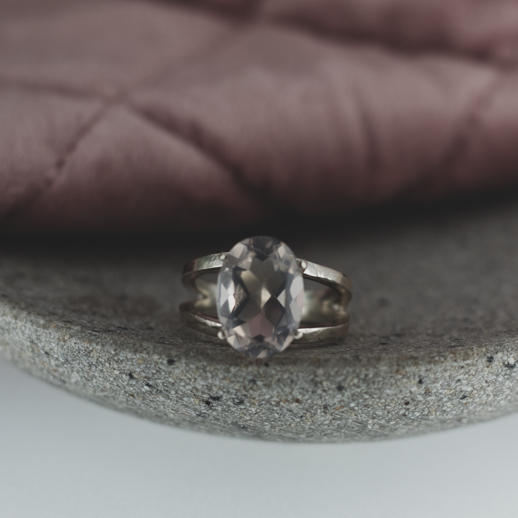 Maxi Double Empire Ring Rose Quartz