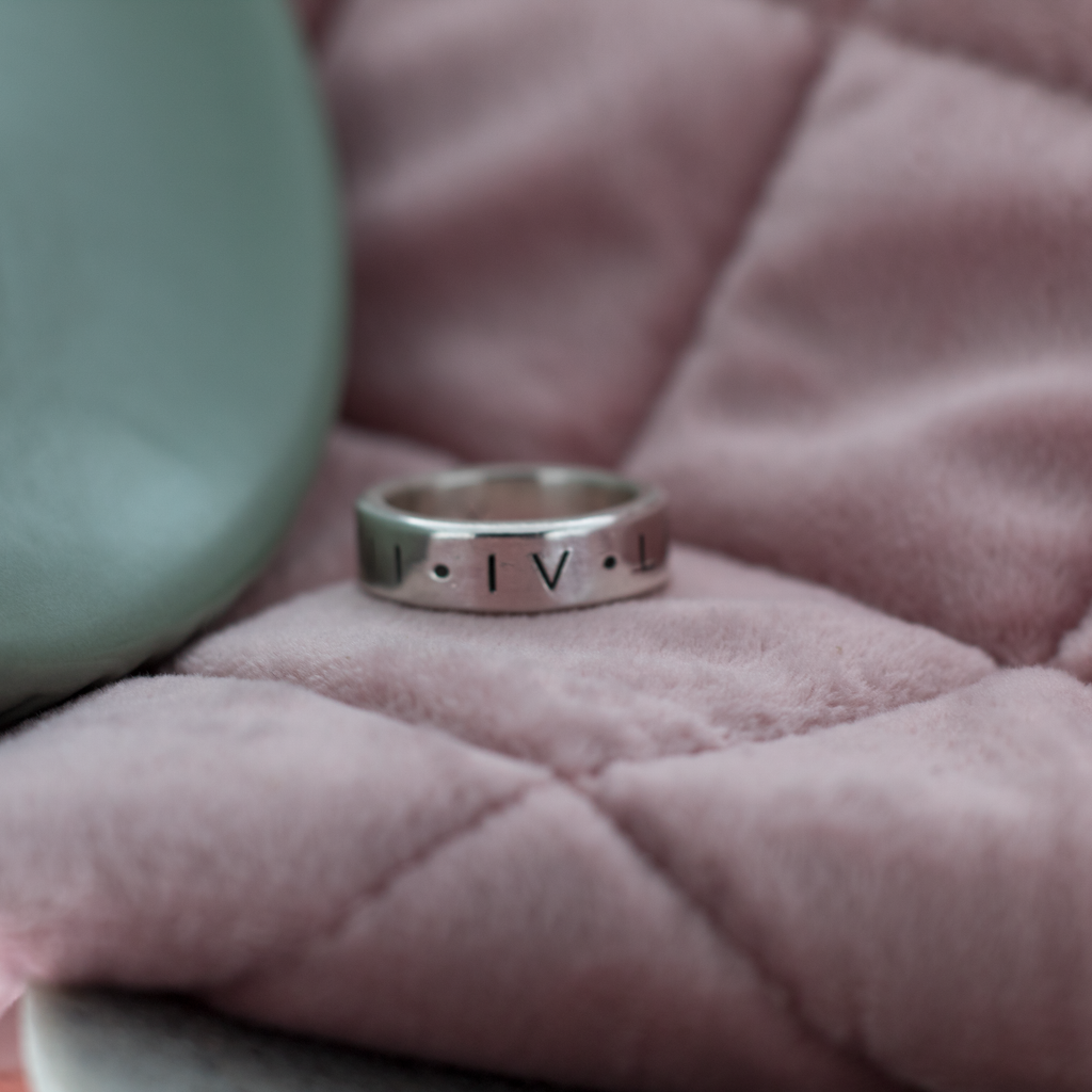 Personalised Unisex Maxi Band Ring in Sterling Silver