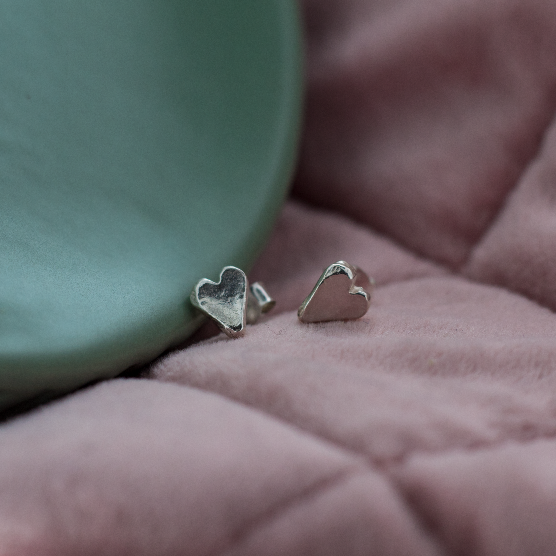 Baby Heart Sterling Silver Studs