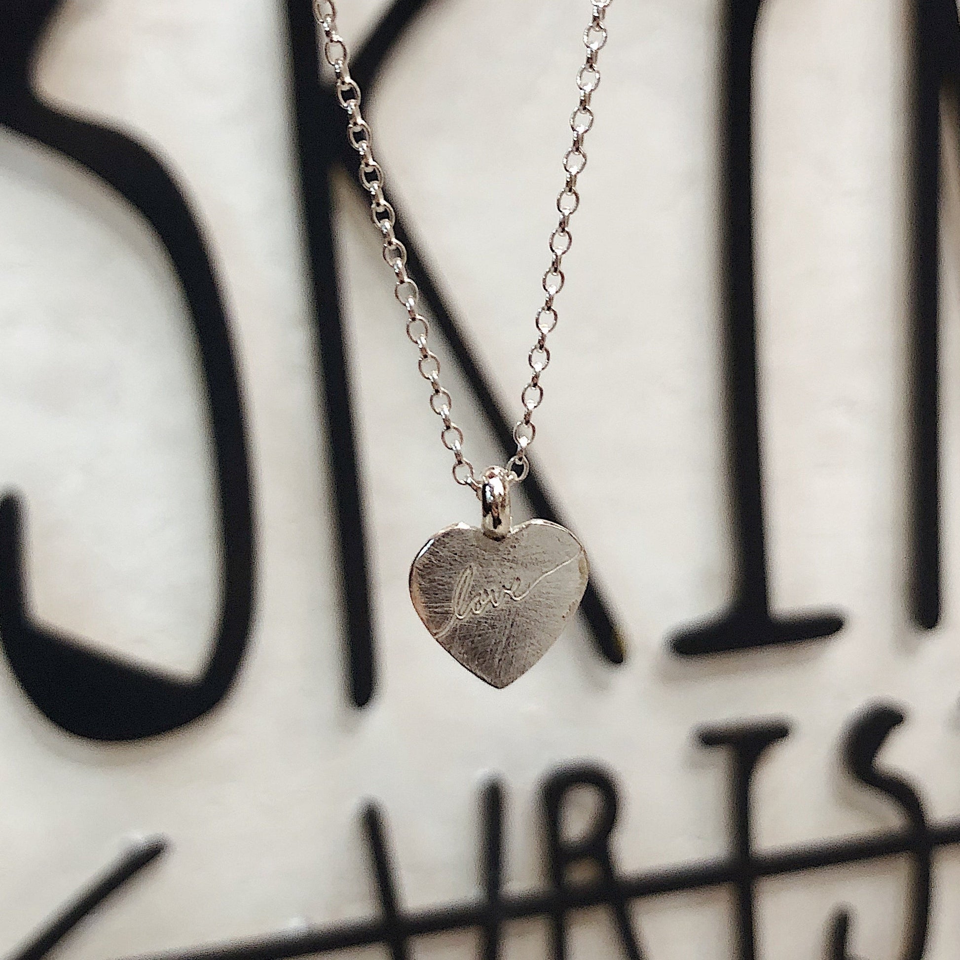 Love Heart Necklace in Sterling Silver