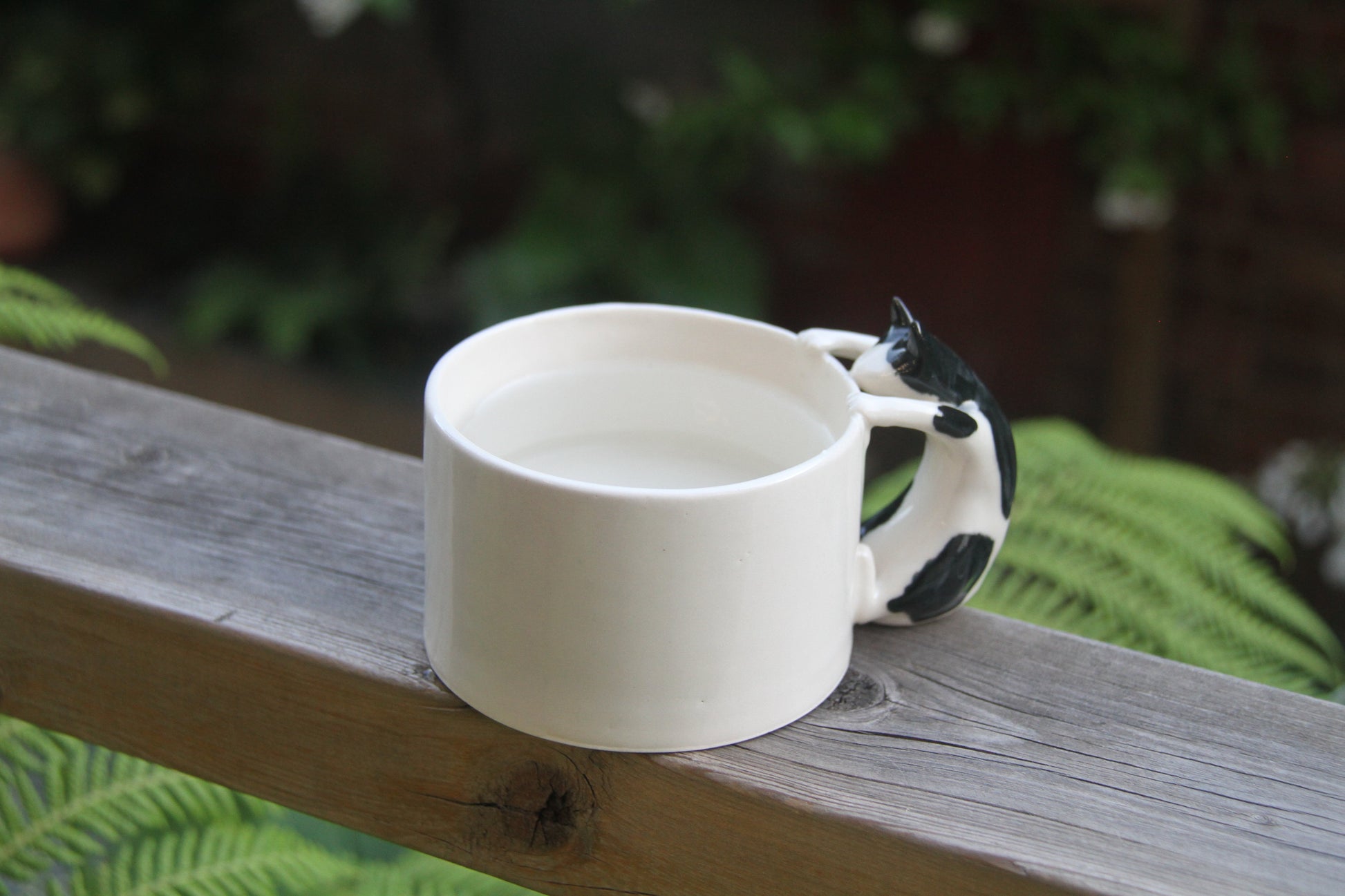 Cat Cup with Cow Cat Handle