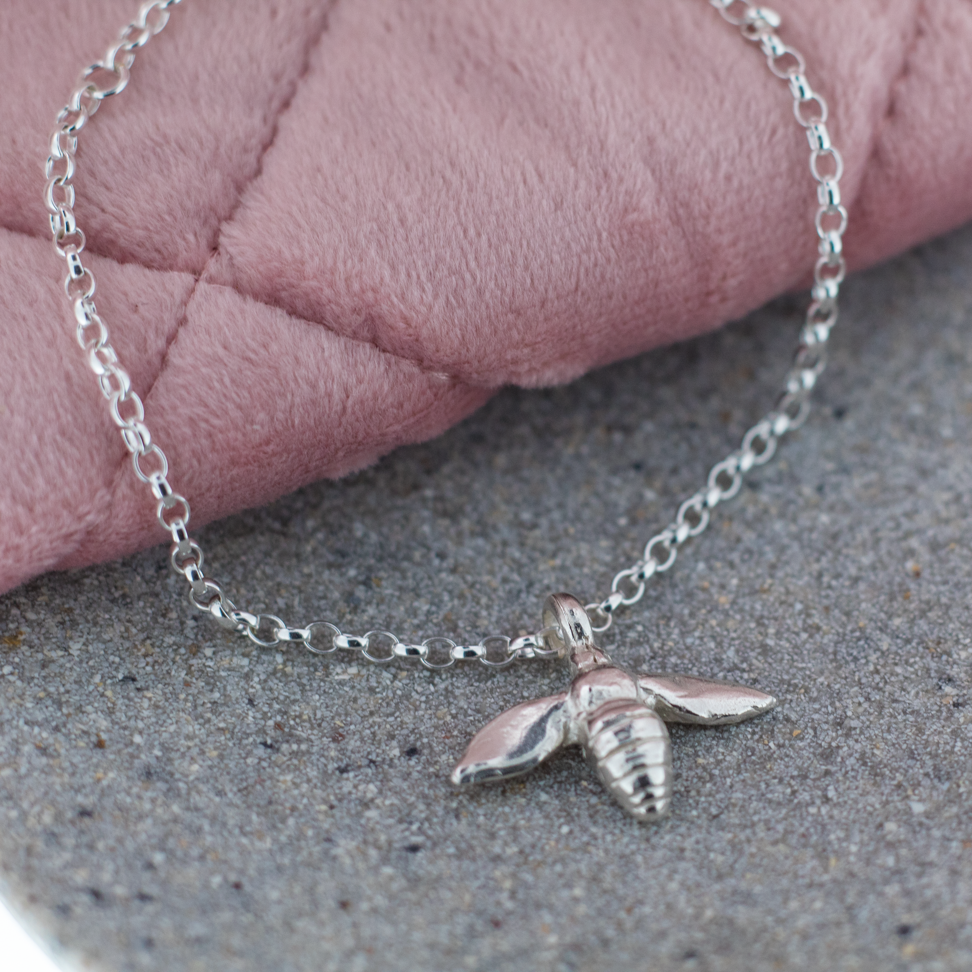 Recycled Silver Honey Bee Bracelet