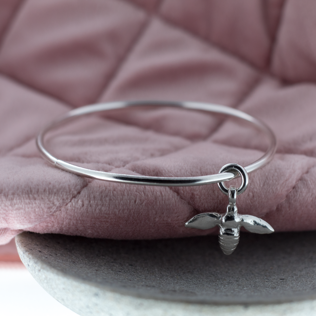 Honey Bee Sterling Silver Bangle