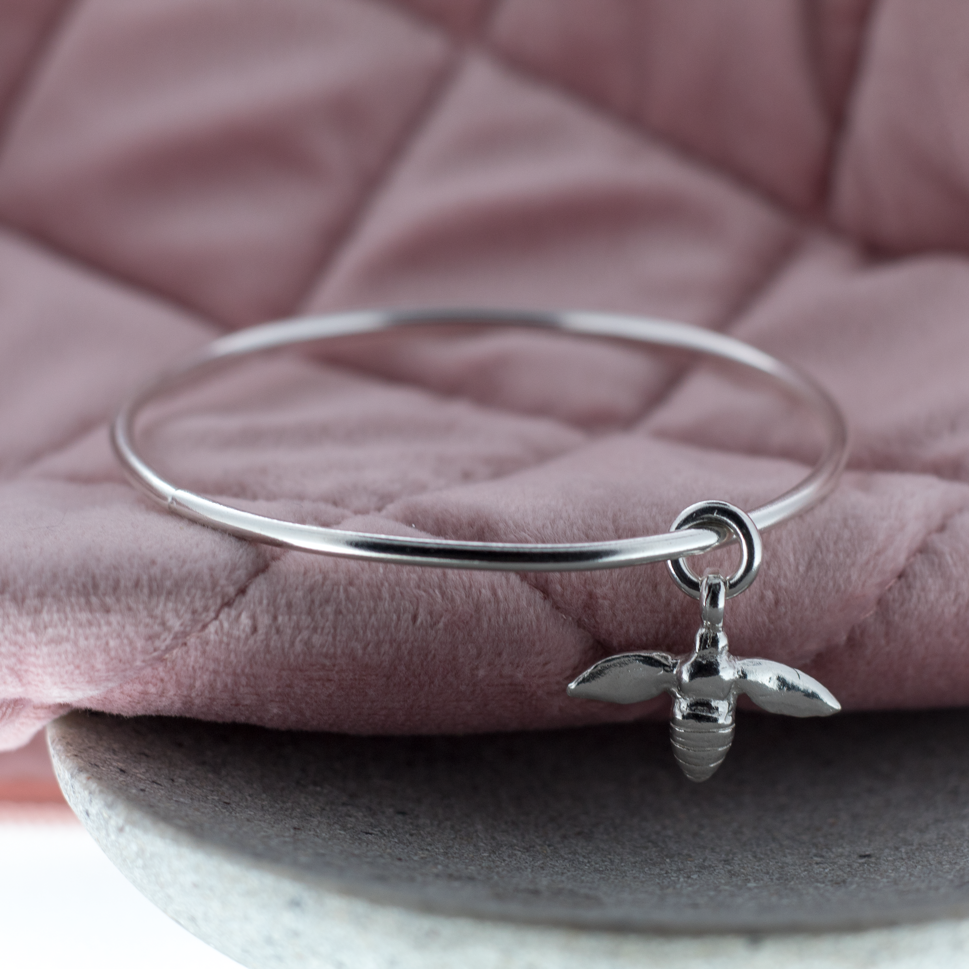 Honey Bee Sterling Silver Bangle