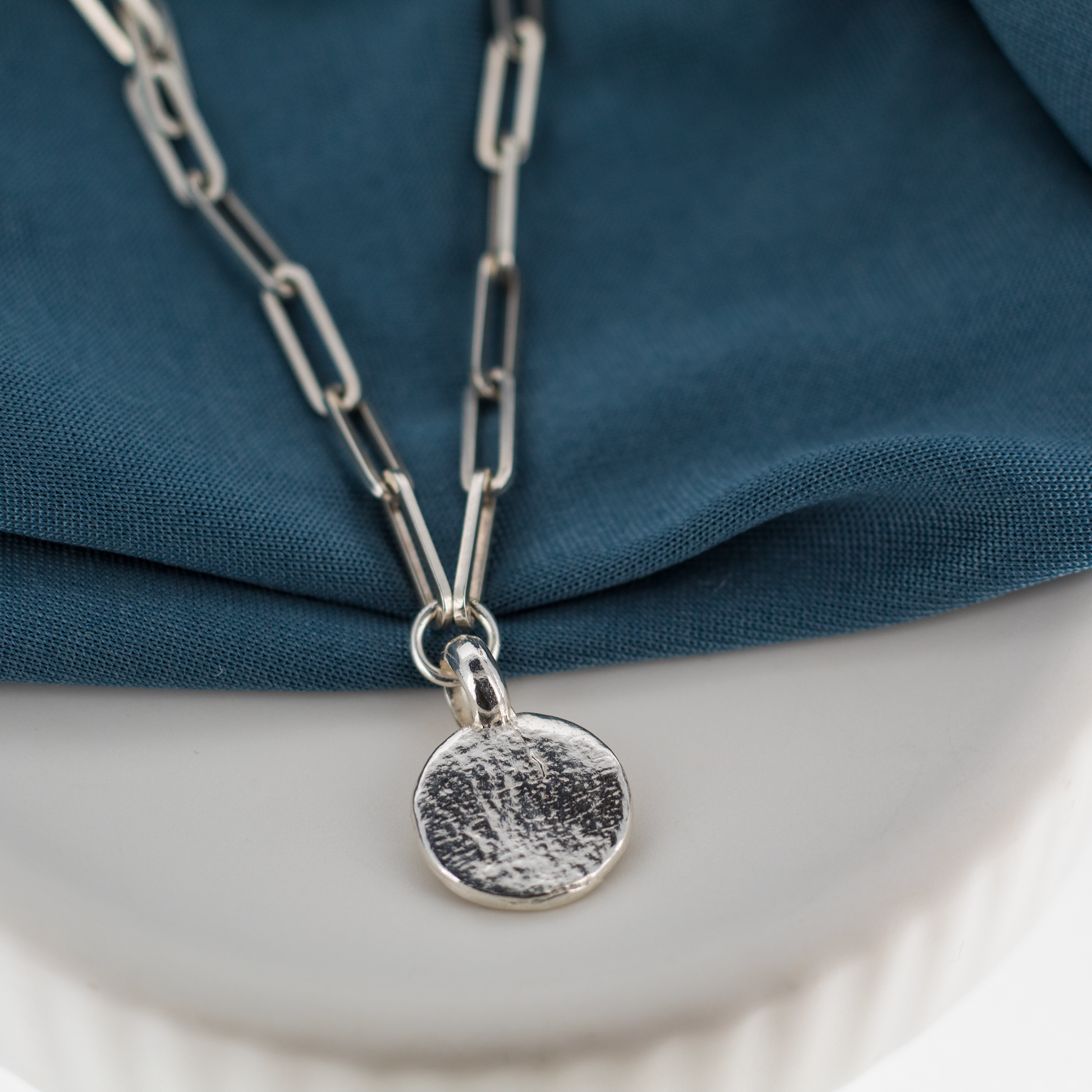 New Moon Trace Chain Necklace in Sterling Silver