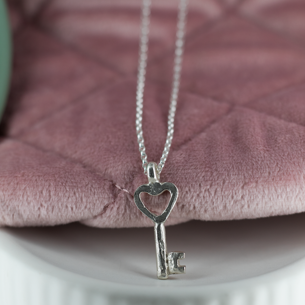 Key to My Heart Necklace in Sterling Silver
