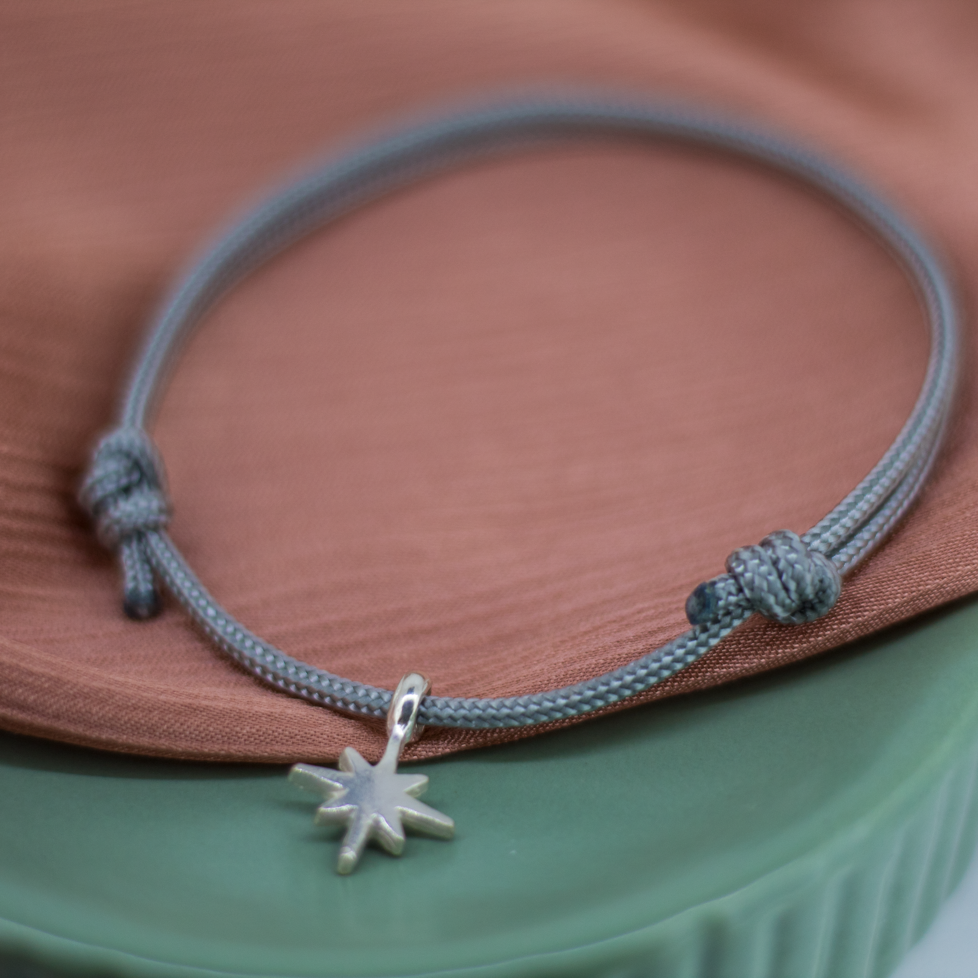 North Star Rope Bracelet in Recycled Silver