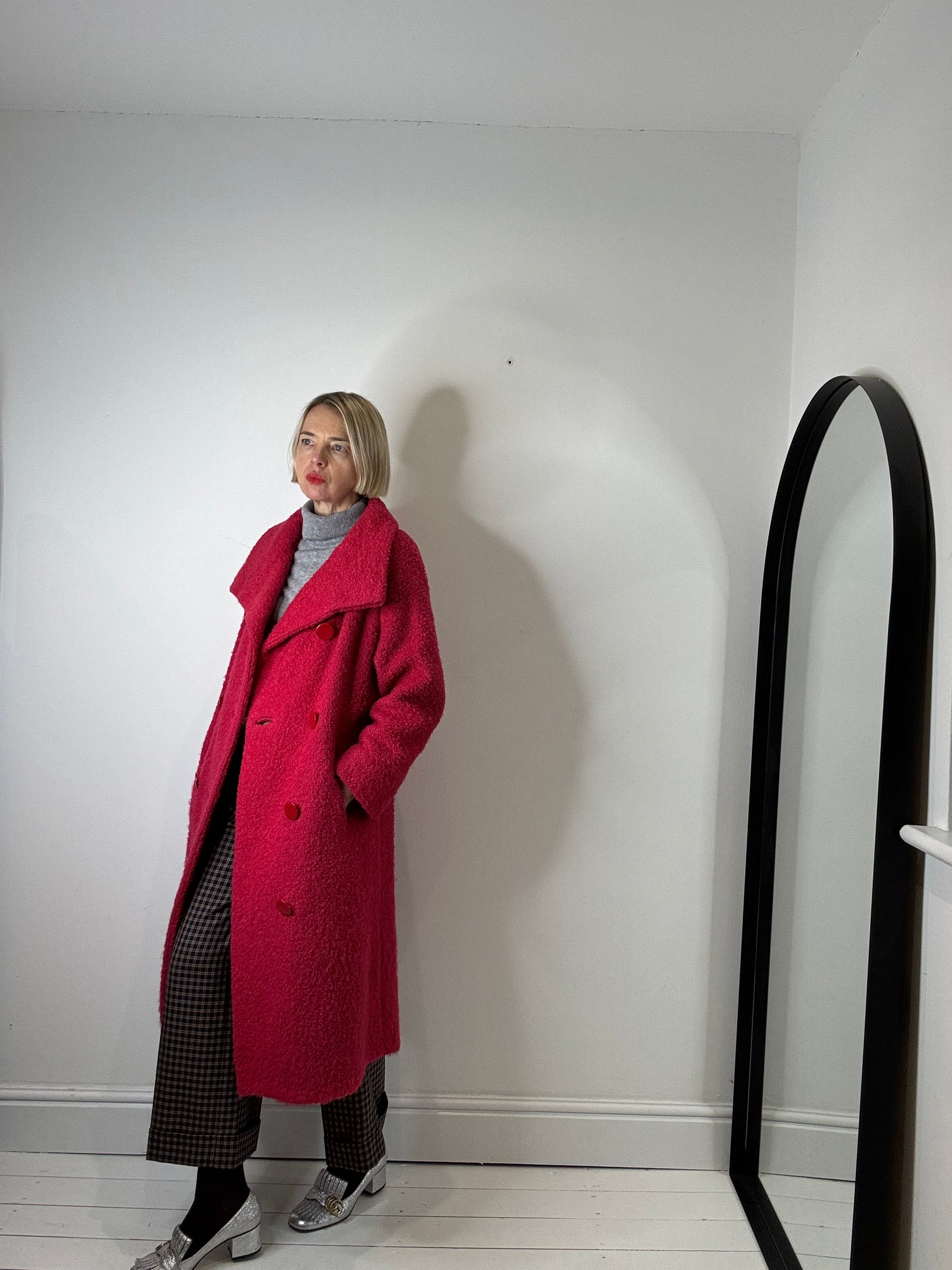 Vintage Boucle Coat in Cream