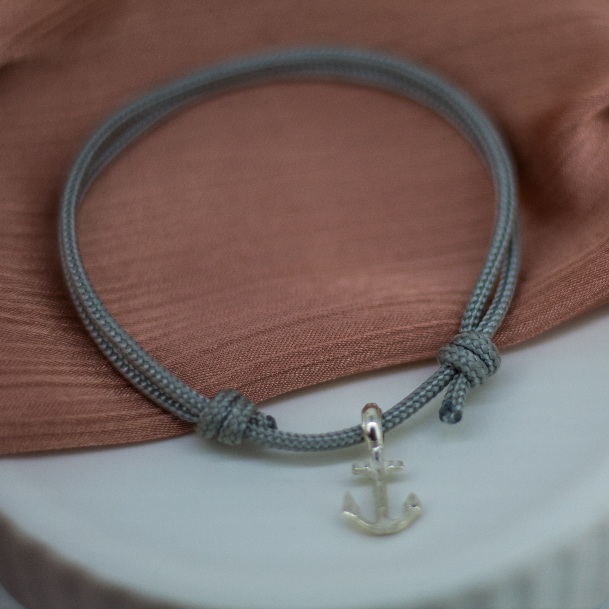 Anchor Rope Bracelet in Sterling Silver