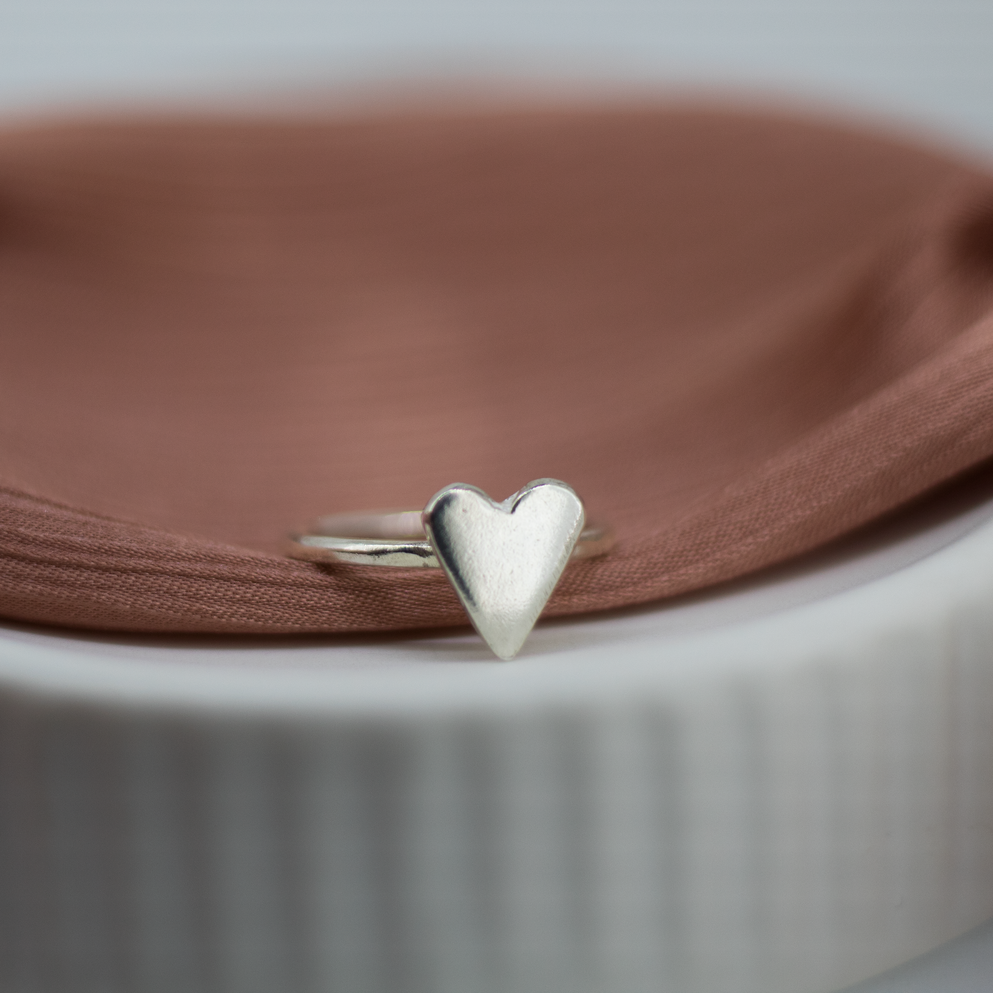 Heart Stacking Ring in Sterling Silver