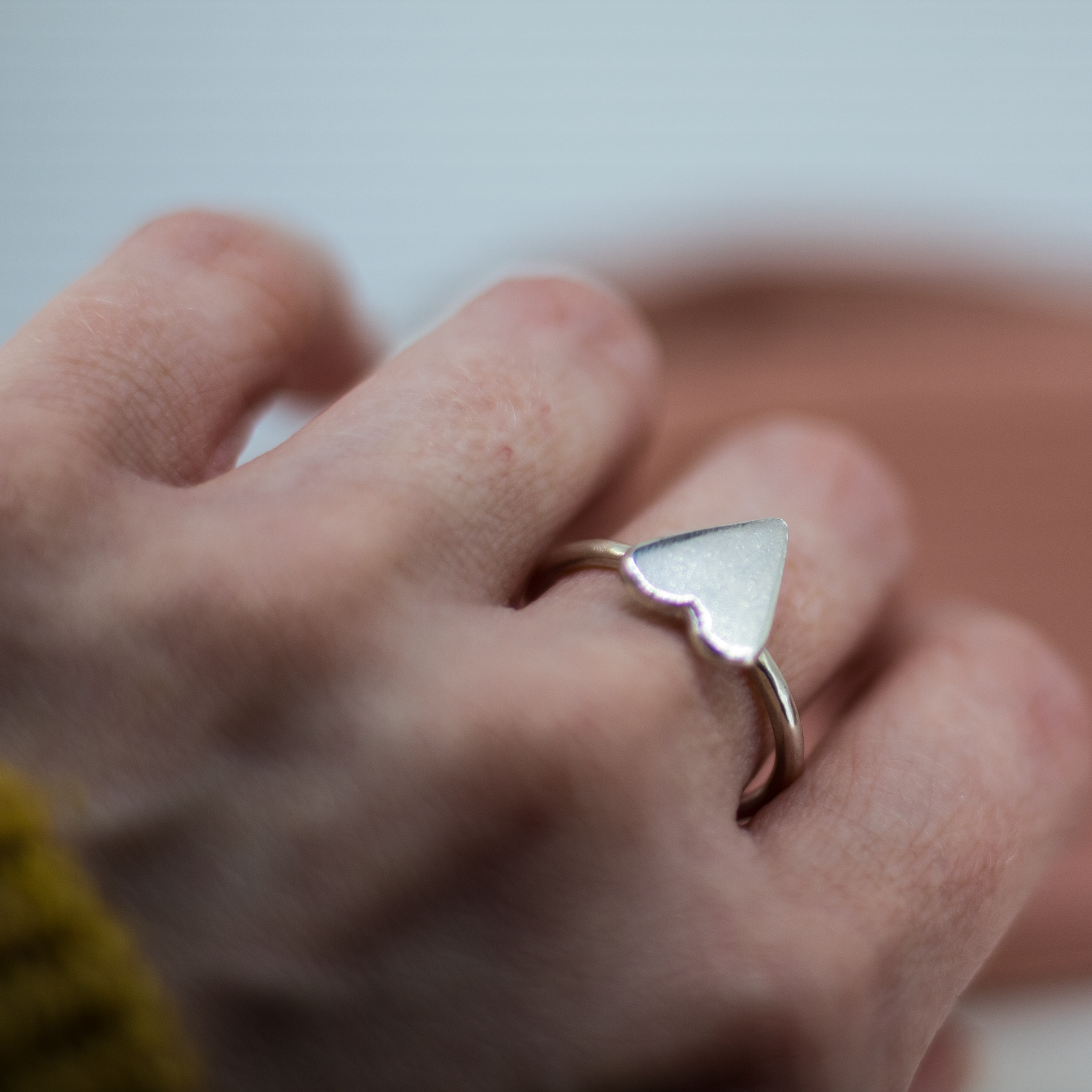 Heart Stacking Ring in Sterling Silver