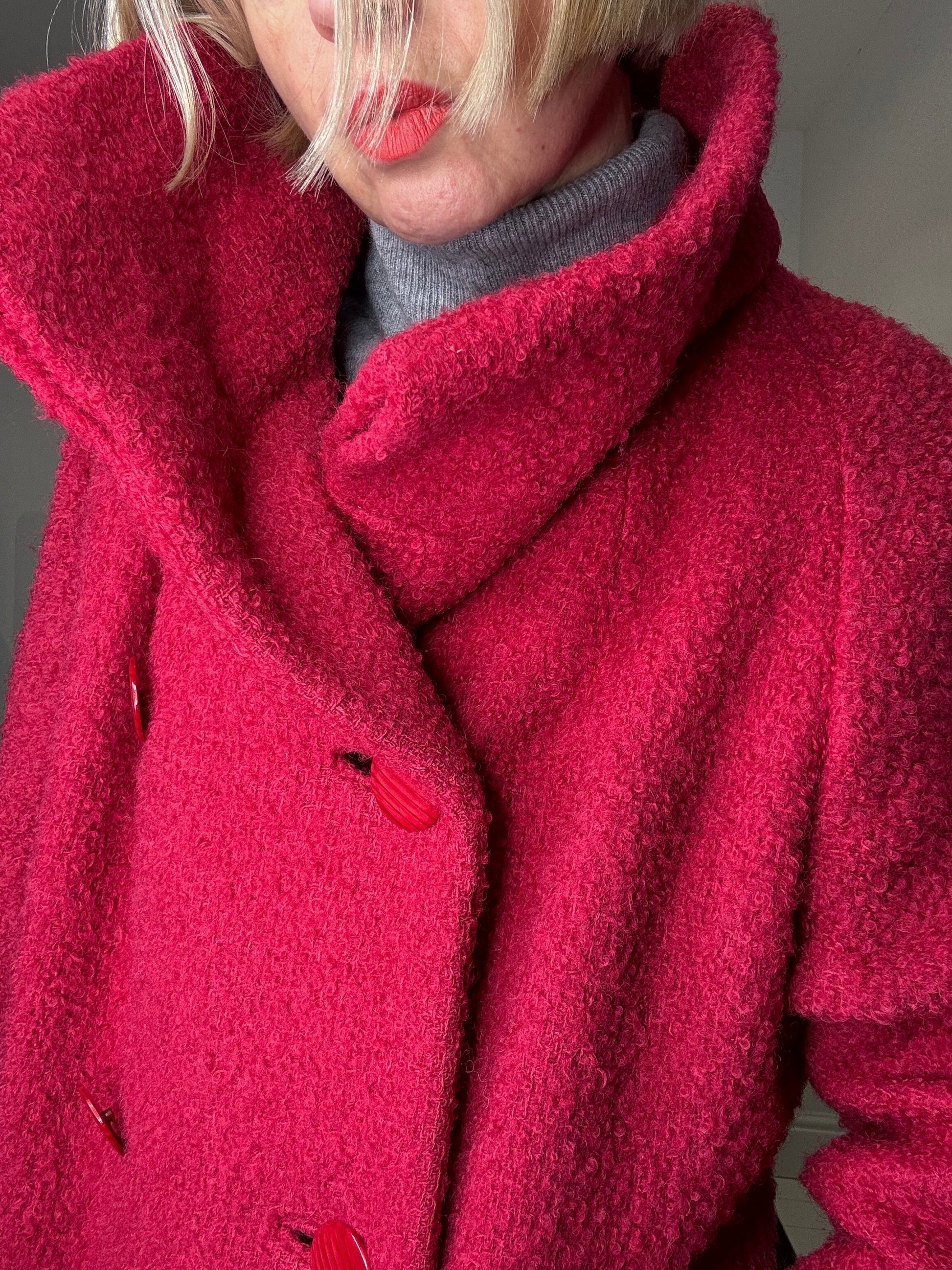 Vintage Boucle Coat in Cream