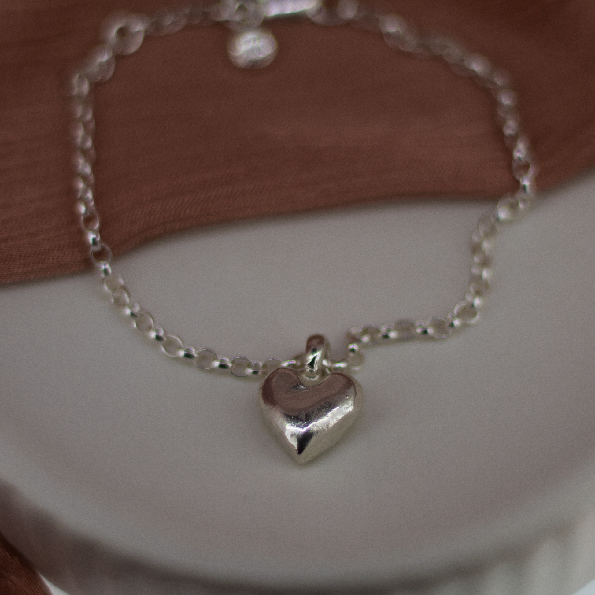 Sterling Silver Sweetheart Chain Bracelet