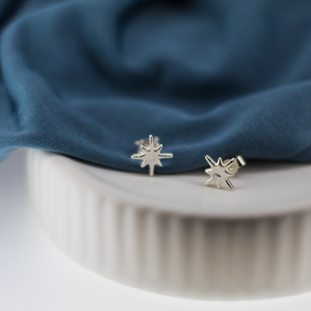 North Star Sterling Silver Studs