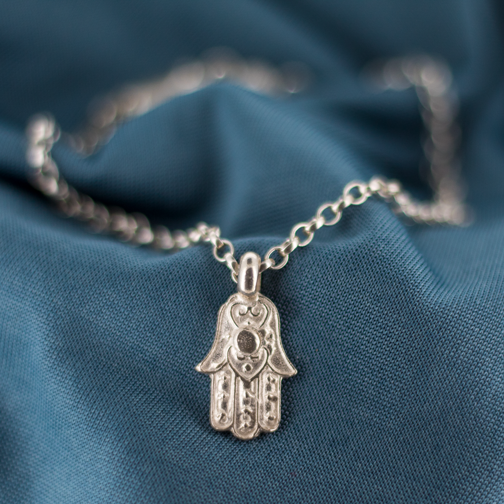 Hand of Fatima Sterling Silver Chain Bracelet
