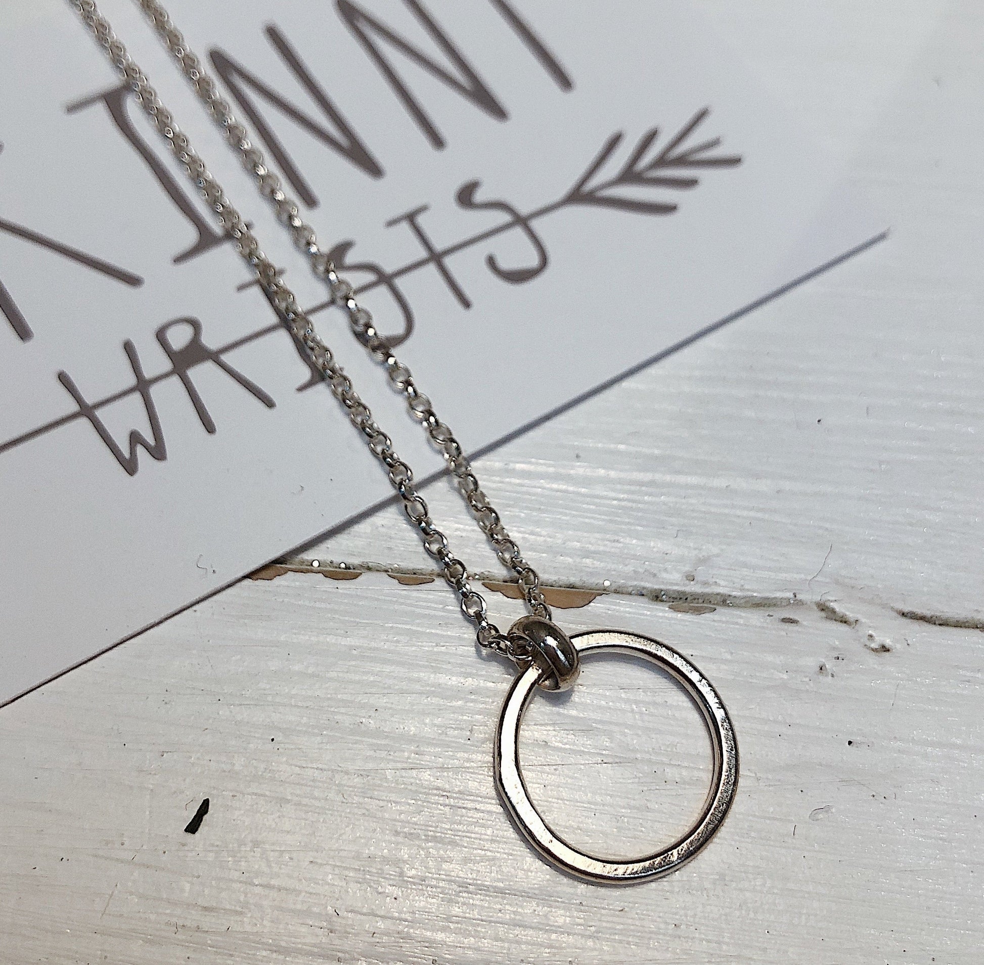 Karma Geometric Sterling Silver Necklace