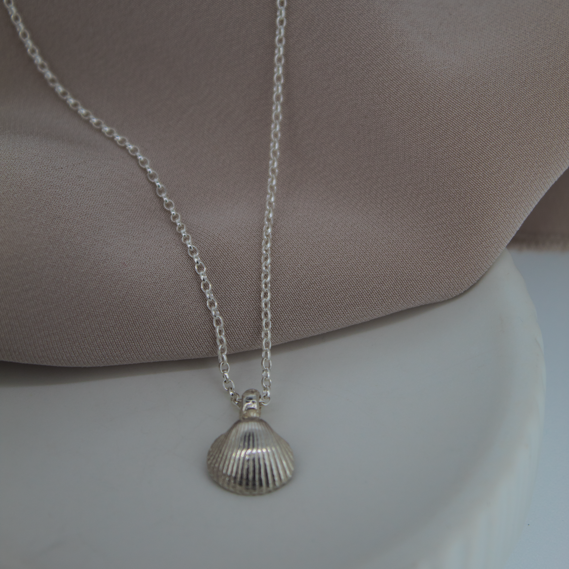 Lucky Charm Shell Necklace in Sterling Silver