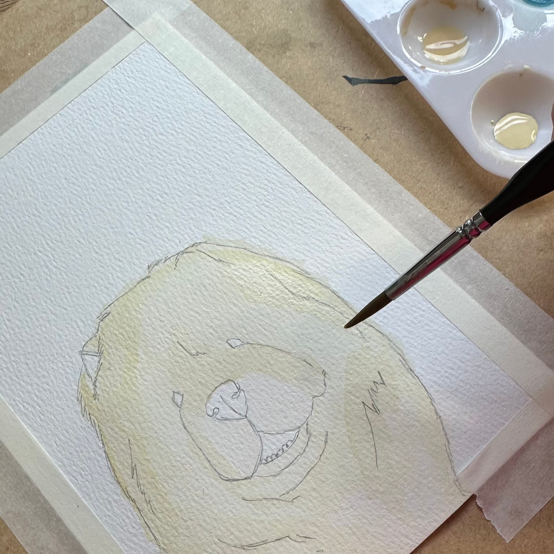 Send Some Floofy Love Fawn Chow Chow Aloof Floof Greeting Card