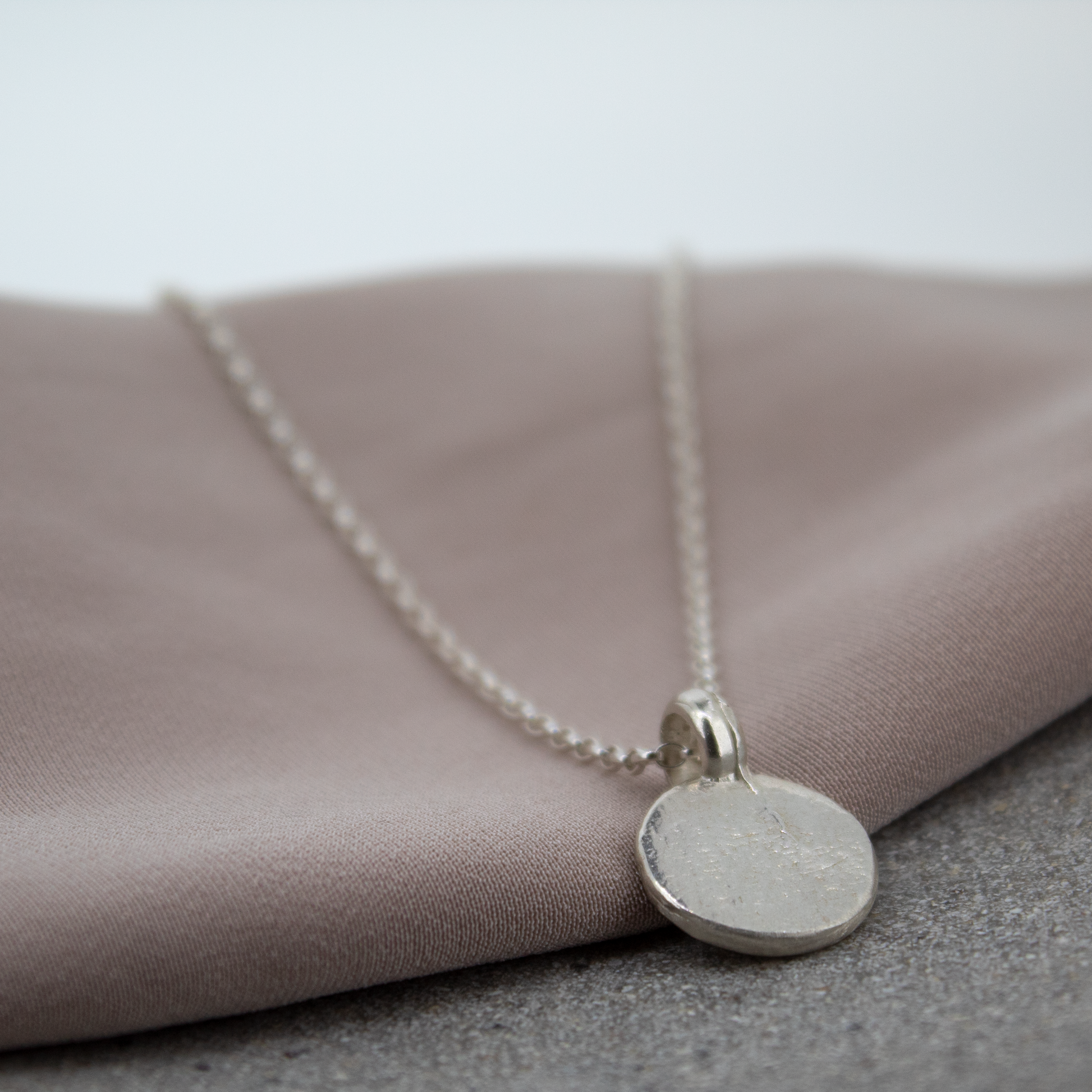 New Moon Sterling Silver Necklace