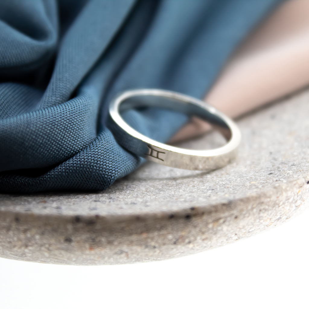 Personalised Zodiac Sterling Silver Ring