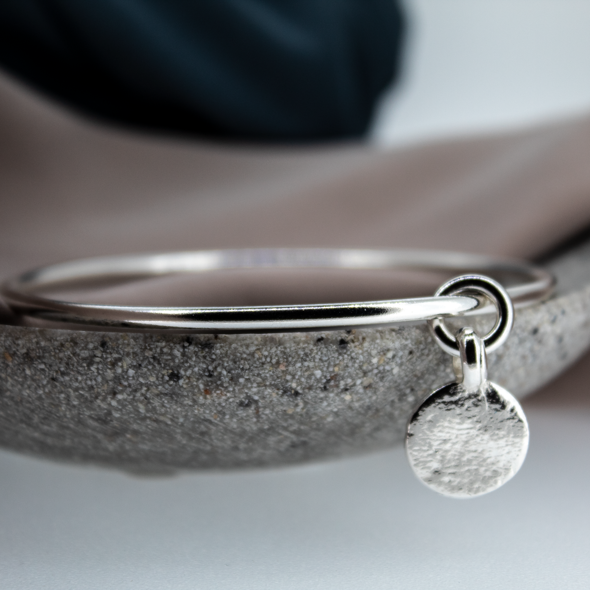 New Moon Sterling Silver Bangle