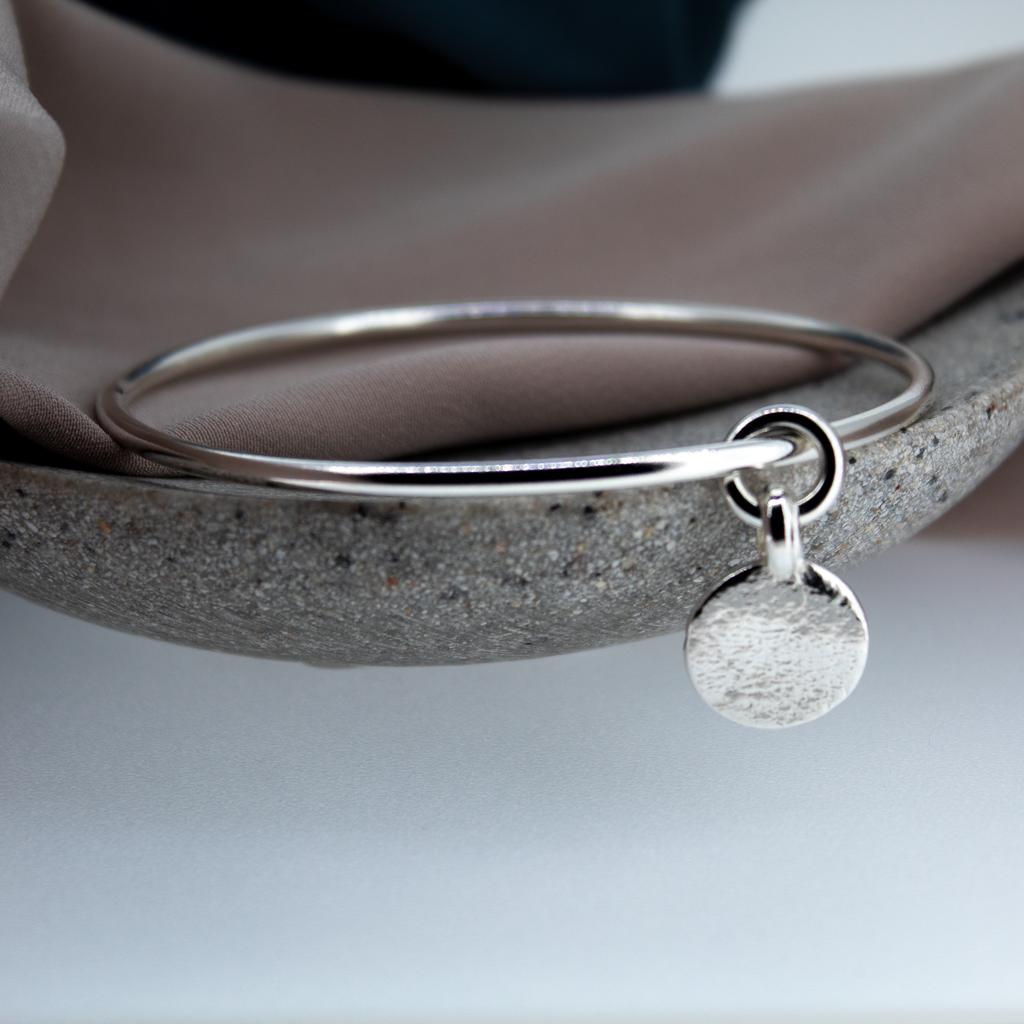 New Moon Sterling Silver Bangle