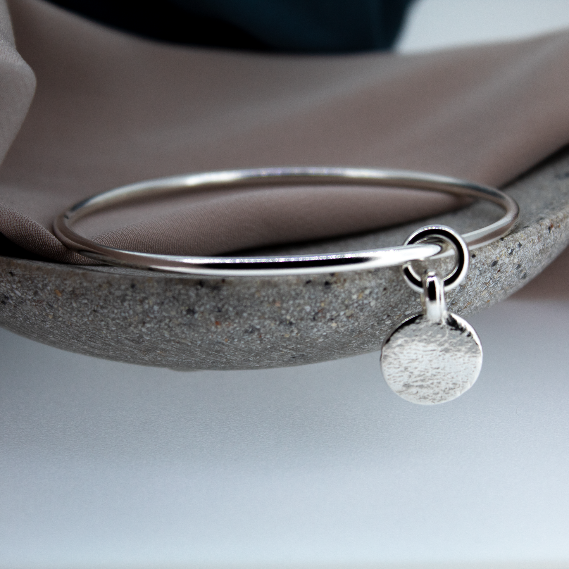 New Moon Sterling Silver Bangle