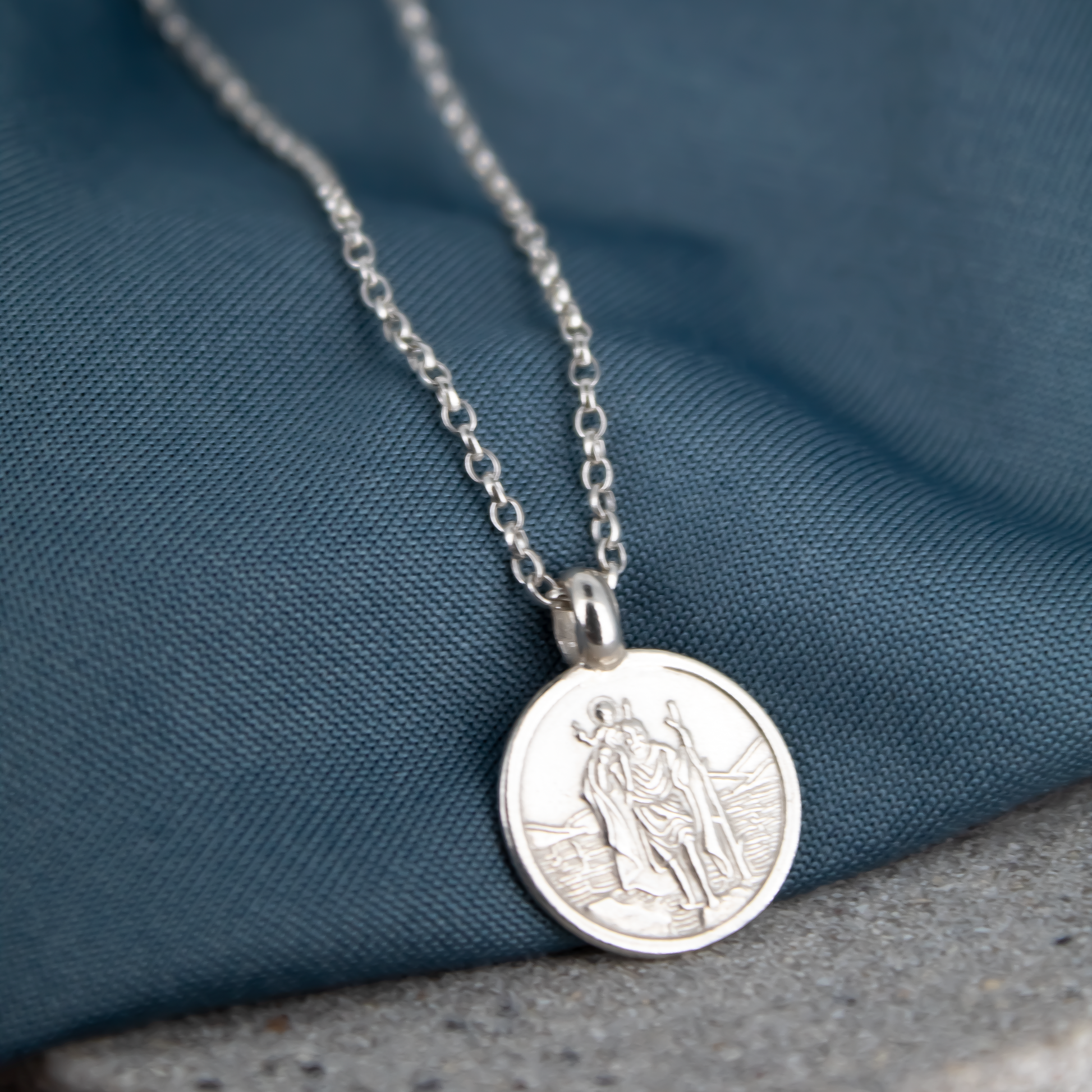 St Christopher Sterling Silver Necklace