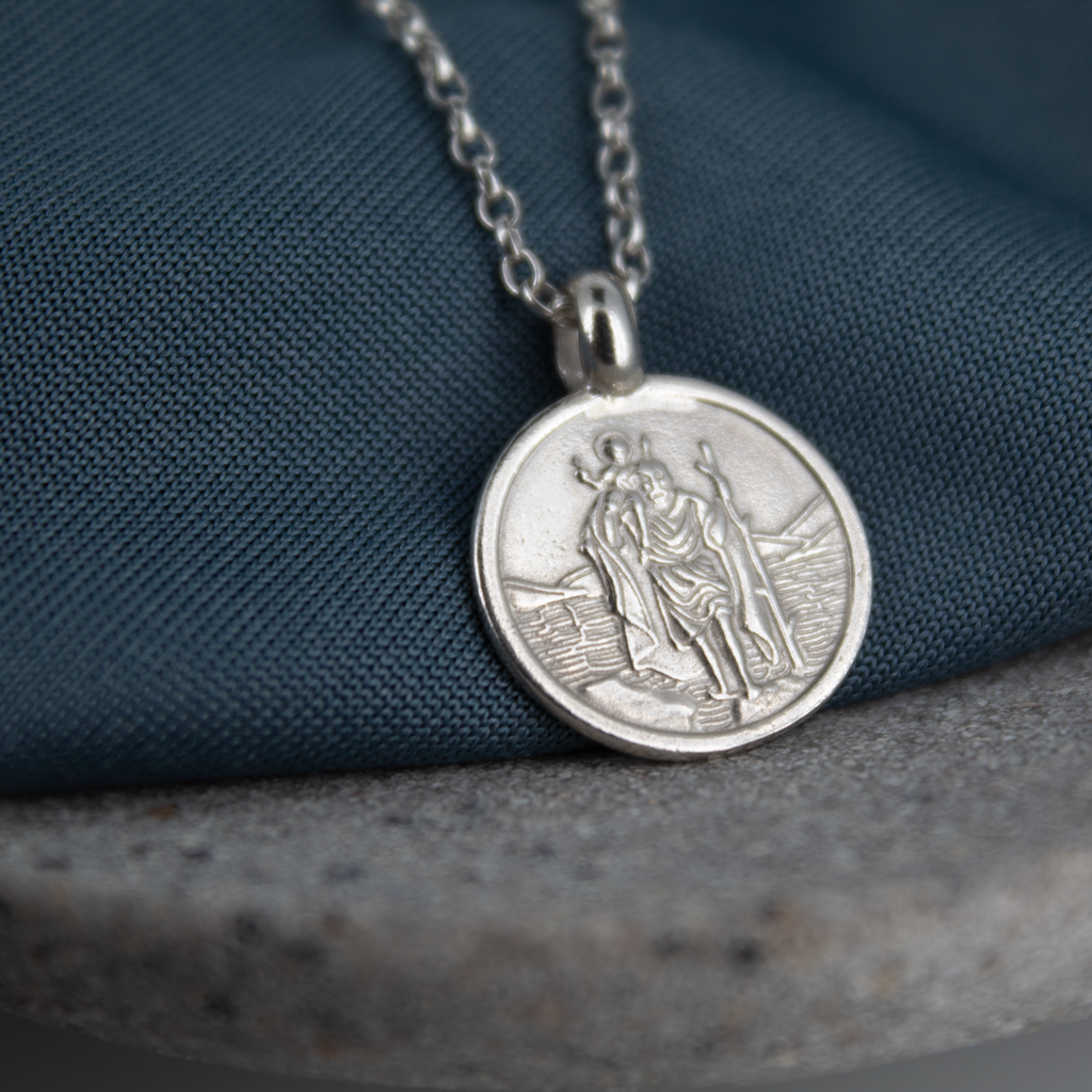 St Christopher Sterling Silver Necklace