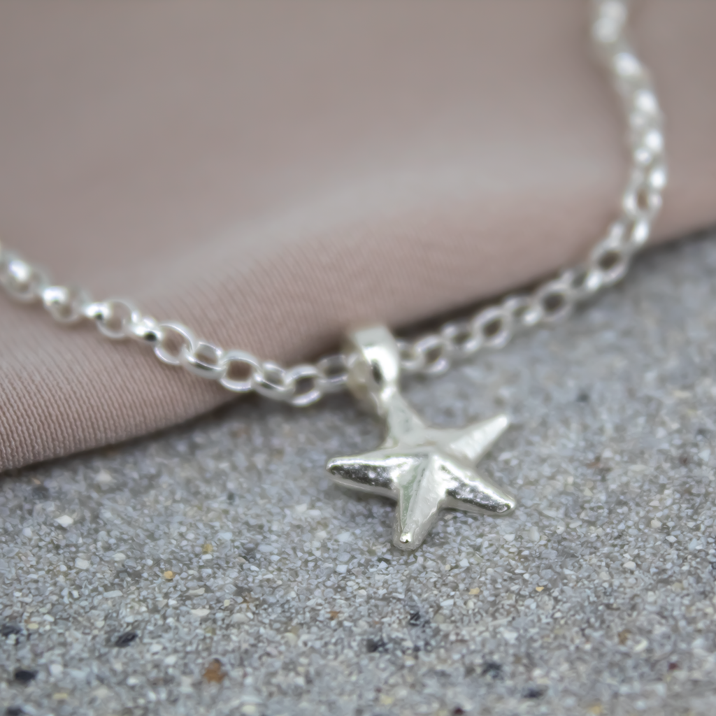 Starfish Chain Bracelet in Recycled Sterling Silver