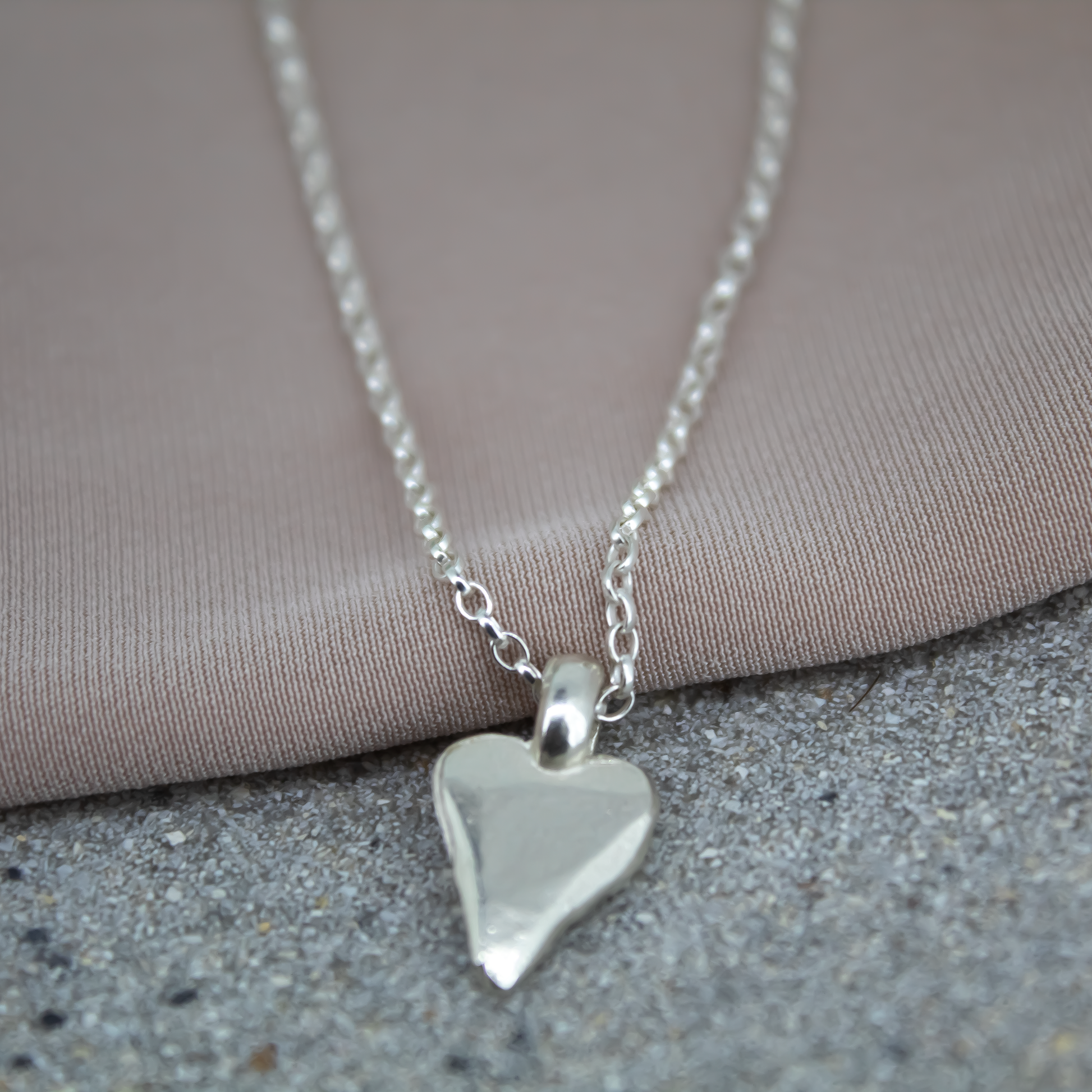 Lucky Charm Heart Necklace in Sterling Silver