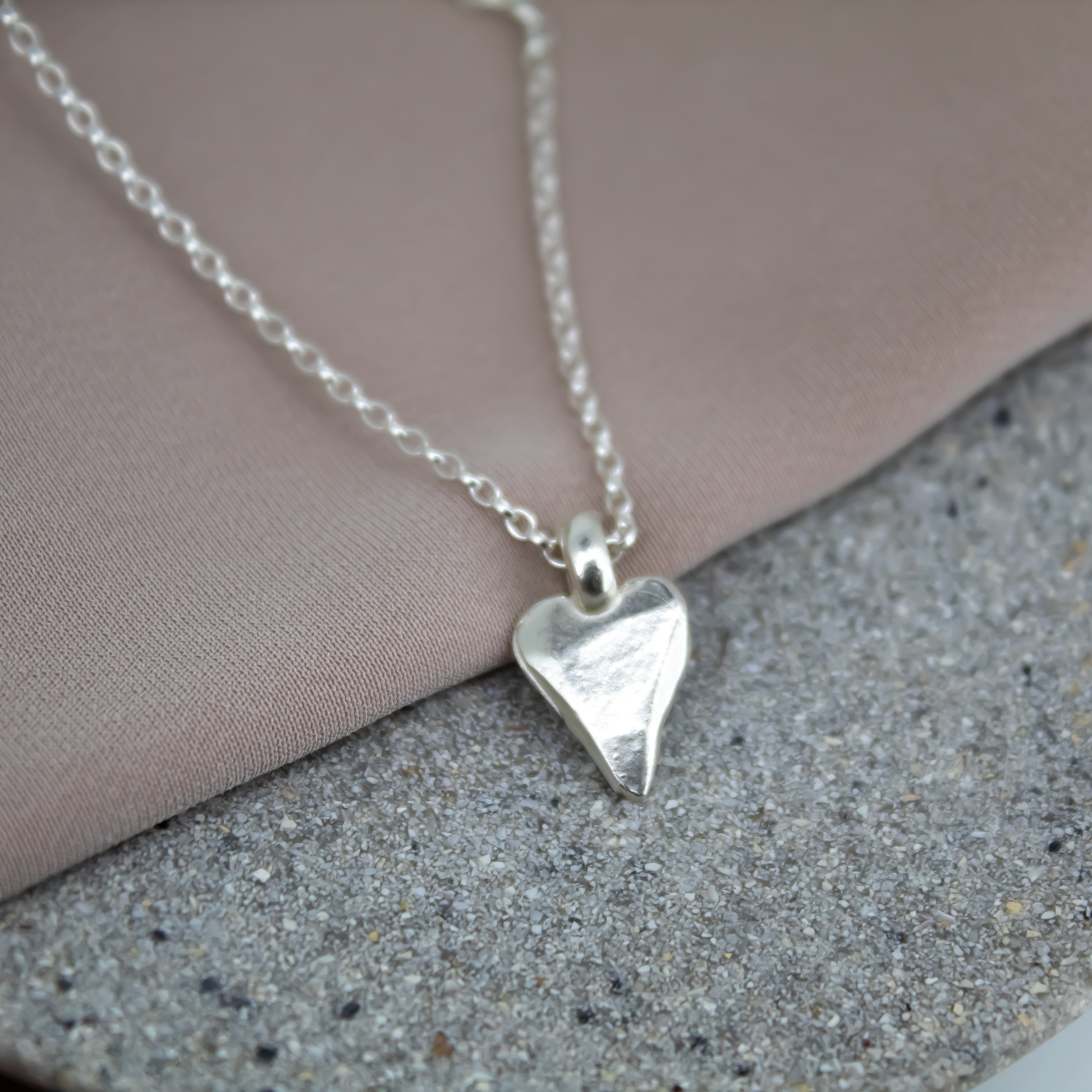 Lucky Charm Heart Necklace in Sterling Silver