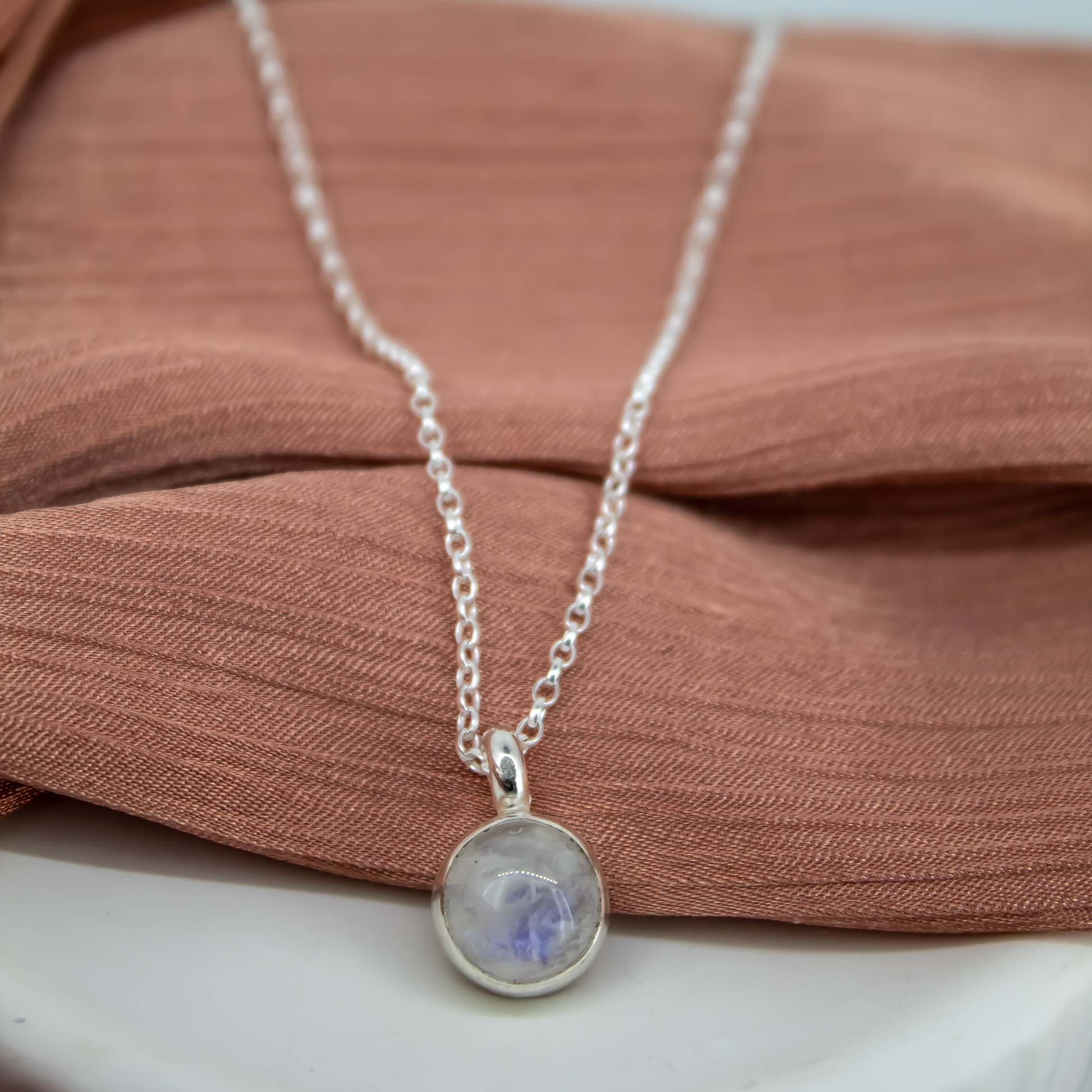 Rainbow Moonstone Treasured Necklace