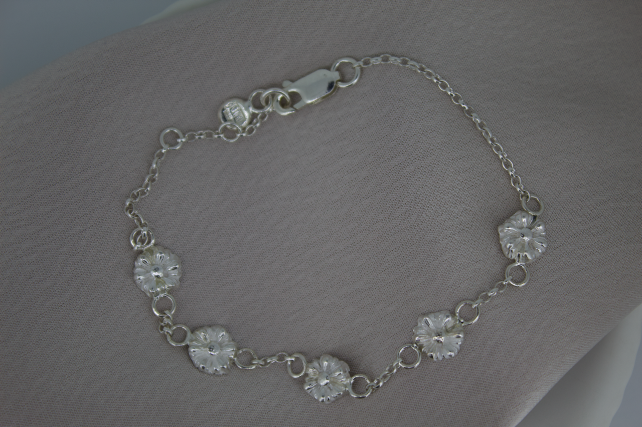 Recycled Silver Daisy Chain Bracelet