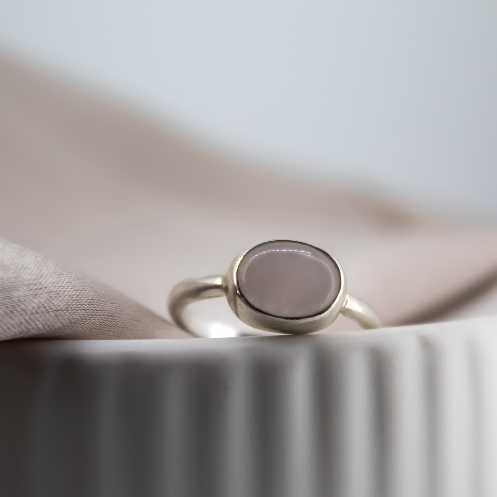 Rose Quartz Sterling Silver Ring